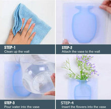 Stick on silicone flower vases