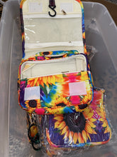 Tie dye & cheetah sunflower organizers travel cases