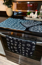 Christmas kitchen sets (drying mat, towel & oven mitt set)