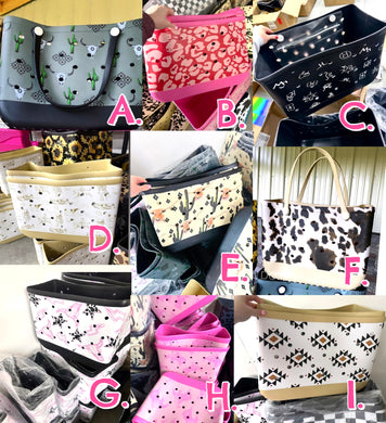 RUBBER TOTES (EARLY MAY) LARGE SIZE (if shipping calculates wrong we will reach out before shipping)