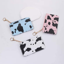 White cow ID card holder