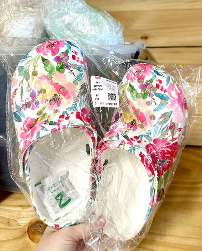 Floral clogs size 8