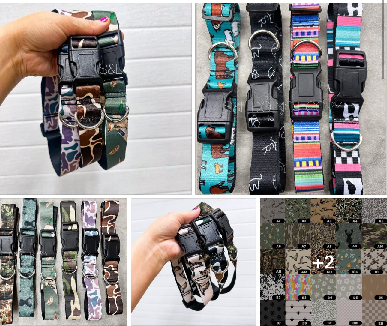 Custom pet collars (please leave in the note to sellers box the color & size) will arrive END JAN*