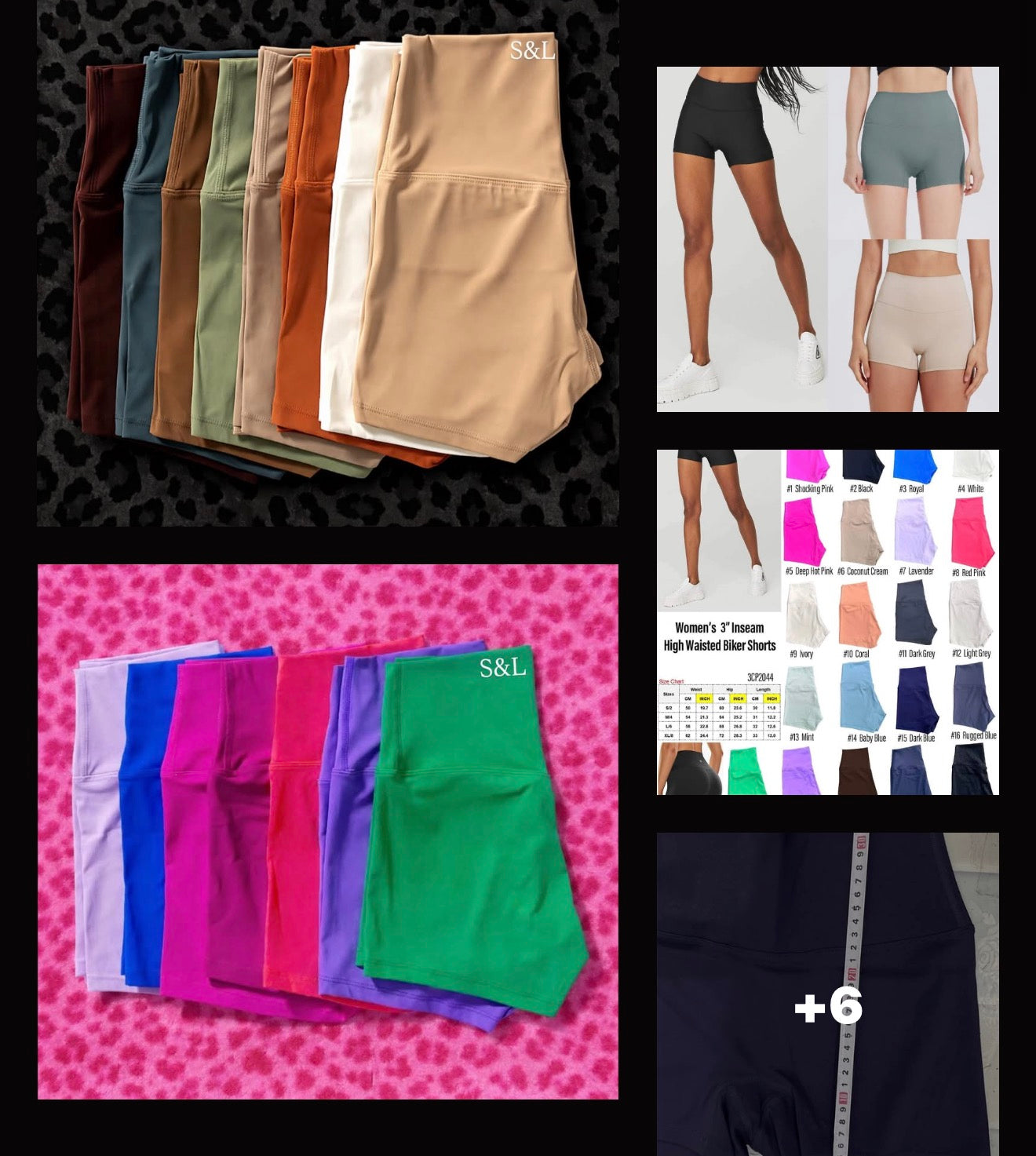 High waist biker shorts (mid June) leave order details in the note to sellers box