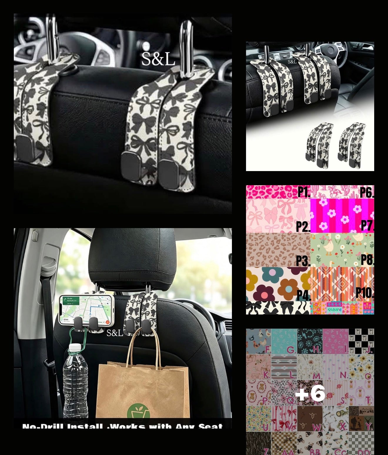 Cute & cozy car hooks (early September)