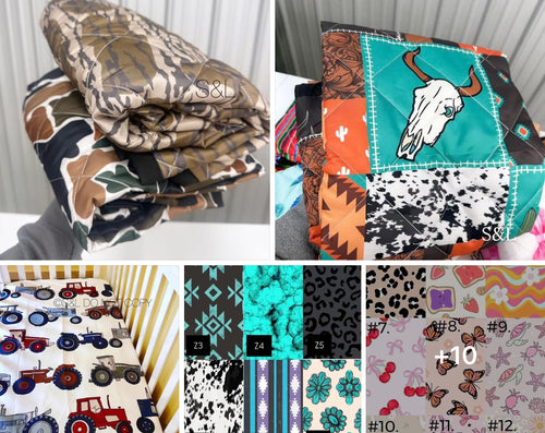 Custom Print Quilt Blankets (preorder will arrive MID JAN) *Please leave order details in the note to sellers box