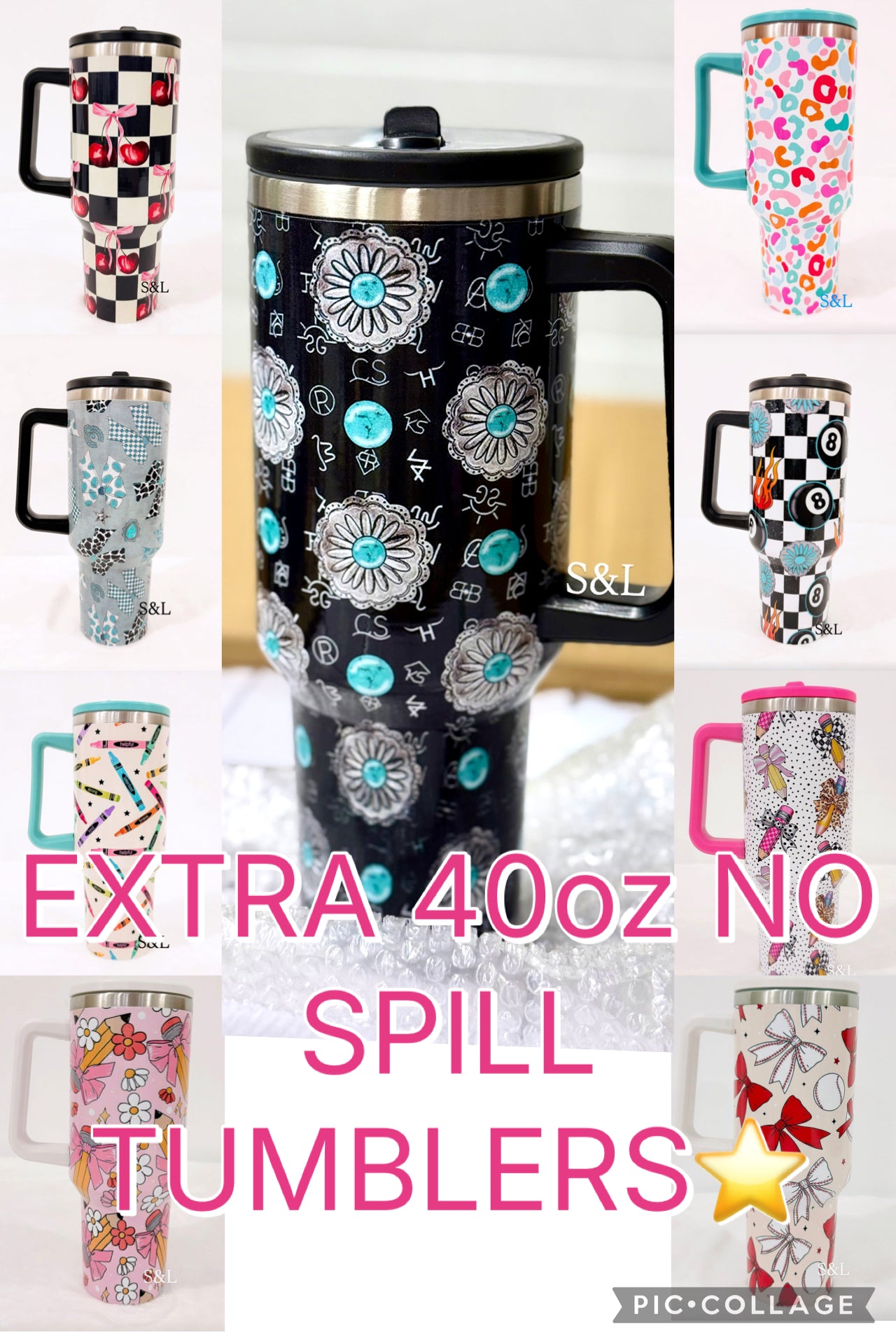 40oz no spill tumblers