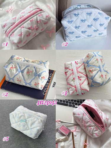 Quilted make up bags