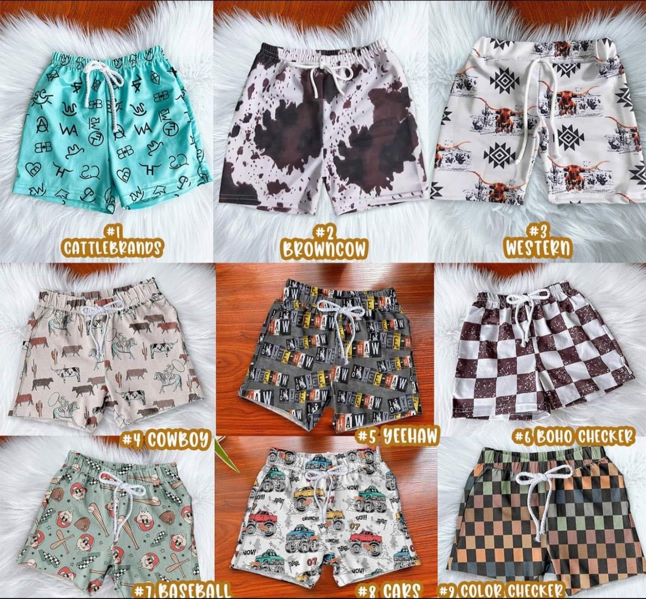 Printed Boy's Swim Trunk Shorts *Preorder will arrive end may