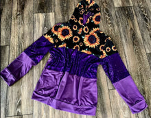 Sunflower purple glitter hoodie